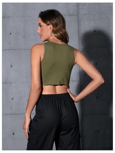 SOLY HUX Women's Y2K Sexy Tank Top Strapless Sleeveless Graphic Split Crop Tops Vest2