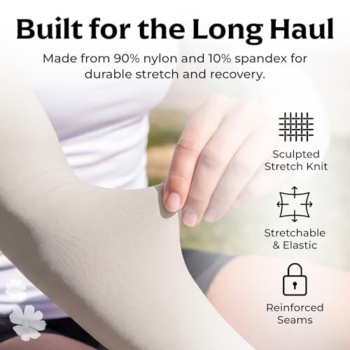Image of SportsTrail Cooling Arm Sleeves for Men & Women - Breathable, UV Sun Protection, Sports Arm Sleeves for Women, Men & Youth