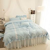 グレー レース付き ベッドカバーセット ダブル グレー レース付き ベッドカバーセット ダブル 寝具セット 綿100