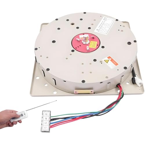 SYAXVOM Sistema Elevador para lámparas de araña, Capacidad de 100 kg, Motor eléctrico de 6 m con Control Remoto, Ideal para la Limpieza de lámparas y el izado de Colgantes, Recorrido de 6