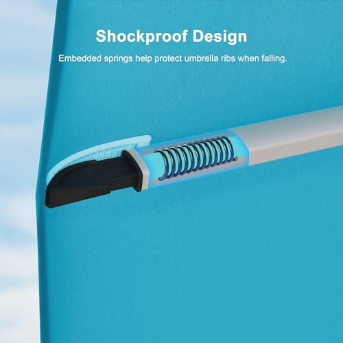 PURPLE LEAF 10' X 13' Patio Umbrella Outdoor Rectangle Umbrella Large Cantilever Umbrella Windproof Offset Heavy Duty Sun for Garden Deck Pool Patio, Turquoise Blue - Image 8