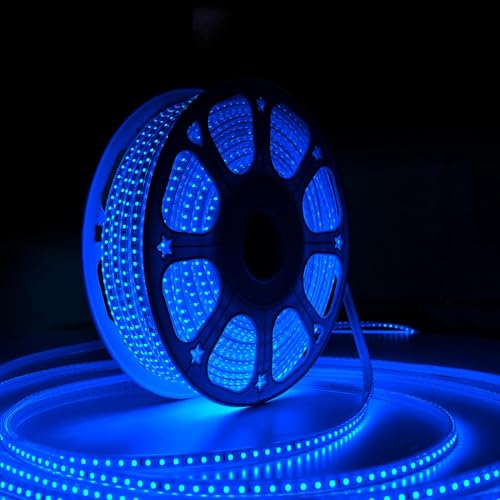 Image of Quace 22 Meter Waterproof LED Rope Strip Light for Indoor and Outdoor Use, Flexible Home Decor, Diwali Decorative Lights, Ceiling Cove Light (Blue)