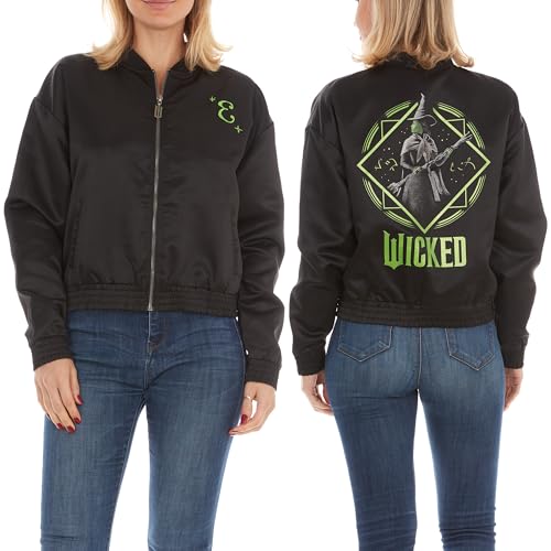 Wicked Movie Elphaba Satin Bomber Jacket