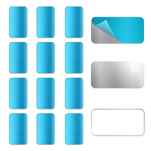 Image of 12 Pcs Under Cabinet Light Magnetic Strip Replacement with Adhesive Backing | 3CMx1.7CM Not Magnets, Premium Materials, Sturdy And Durable