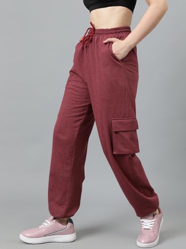Image of KOTTY Workout Track Pants for Women|Regular Fit Joggers with Pockets and Drawstring Waist|Comfortable Active wear