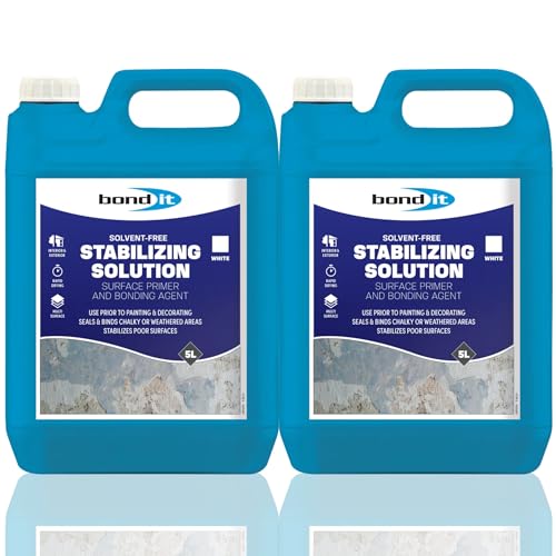 Bond It Stabilizing Solution 2 Pack (5L Each) Solvent-Free Surface Primer & Bonding Agent for Interior & Exterior Use