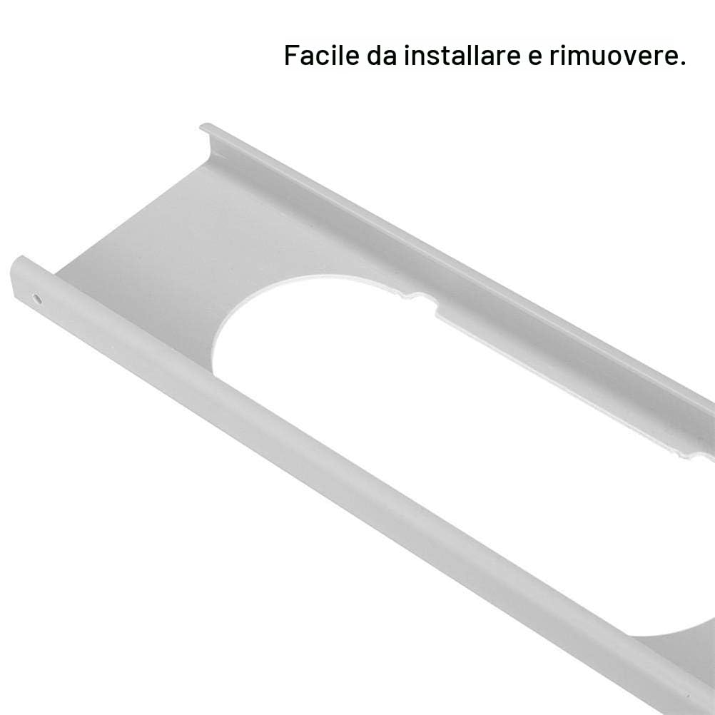 Kit per finestra condizionatore d'aria, guarnizione universale portatile allungata e regolabile, 110 cm, per tubo di scarico 14 cm