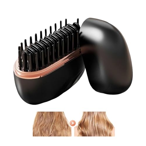 Cepillo alisador para mujer | 3 Niveles recargable Calefacción rápida Peine alisador | Cepillo alisador térmico para el peinado de las mujeres - Para vacaciones por carretera Fechado diario