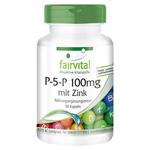 Fairvital | Pyridoxal-5-Phosphat 100mg - aktives Vitamin B6 P-5-P mit Zink - HOCHDOSIERT & VEGAN - 90 Kapseln Cover