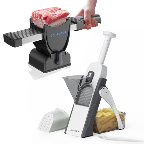 Cortadora para carne fresca con mandolina gris