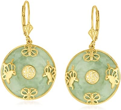 Ross-Simons Good Fortune Butterfly Drop Earrings in 18kt Gold Over Sterling