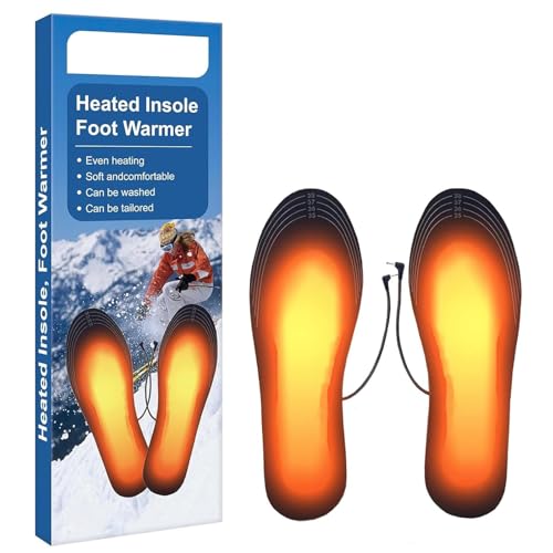 Beheizbare Einlegesohlen, Fußwärmer Wärme Thermosohlen, Sohlenwärmer, Wärmesohle, Thermosohlen Fußwärmer für Männer und Frauen, 35-45