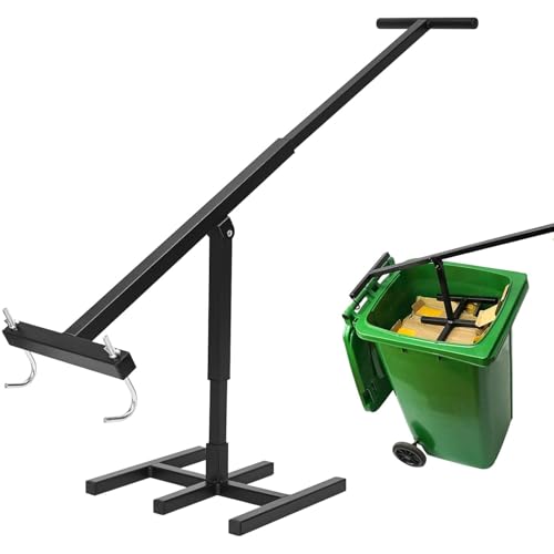 Mülltonnen-Verdichter manuelle Müllpresse allgemeine Abfallverdichtung Outdoor Mülleimer Quetscher Handwerkzeug Gartenmülleimer Booster & Recycling-Mülleimer Abfall 240 l Schwarz