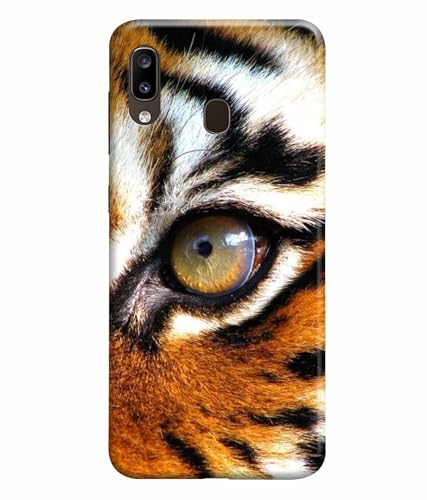 Image of Printed Hard Back Case Cover & Compatible for Samsung Galaxy M20 | Tiger Eyes (Multicolor) - D1185