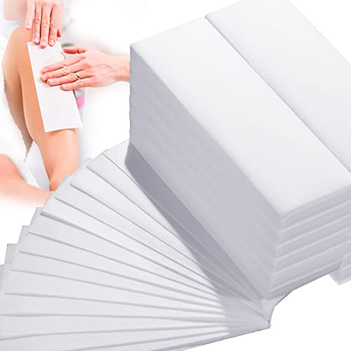 800 Count Non Woven Waxing Strips Wax Strips for Hair Removal Facial and Body Epilating Wax Paper for Women Girls Bikini Leg Hair Kit, 4 x 1.5 Inches, White