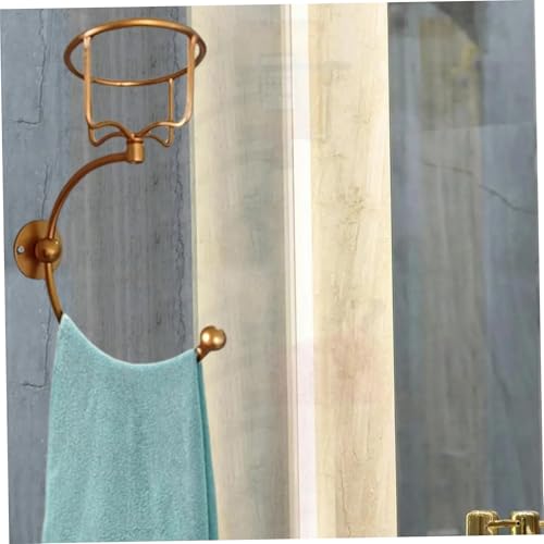 Porte-bougie de mur robuste en fer avec support de serviette - 5