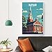 Harvard Travel Poster Print Canvas Wall Art Home Room Decor Framed & Unframed Vintage Travel Poster 16x24inch(40x60cm)