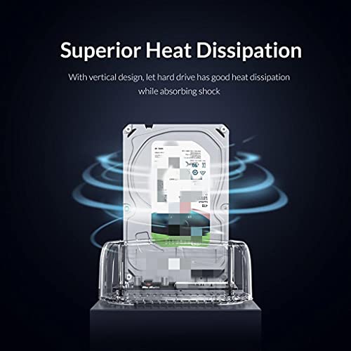 Base de conexión HDD SATA de 3.5 pulgadas transparente USB 3.0 con rendimiento de 5Gbps 4