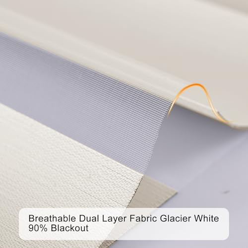 Image of Persilux Blackout Zebra Blinds for Windows (34.5 inch W x 72 inch H, Beige) Cordless Zebra Shades for Indoor Windows, Sheer Shades Thermal Insulated Blinds with Upgraded Cassette, Window Shades for Home