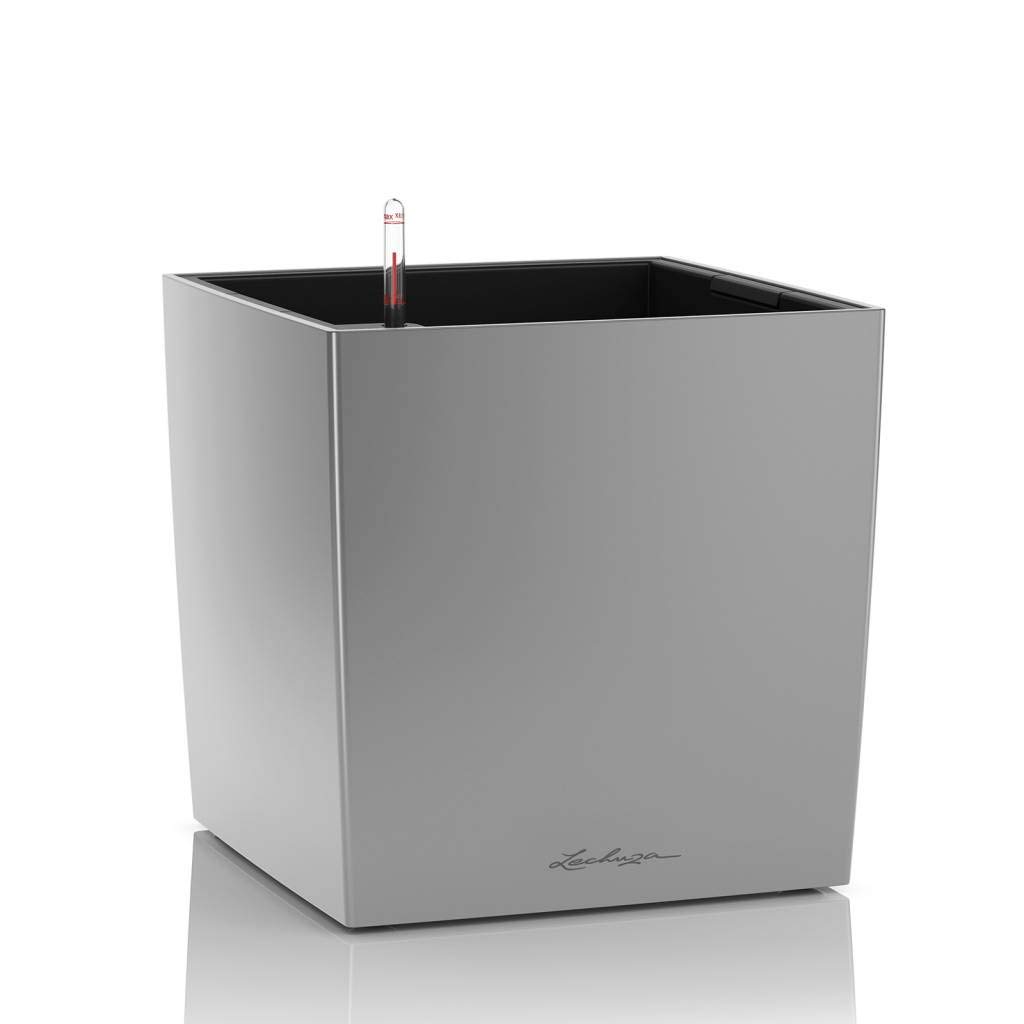 Lechuza Cube 30 Komplettset Silber metallic