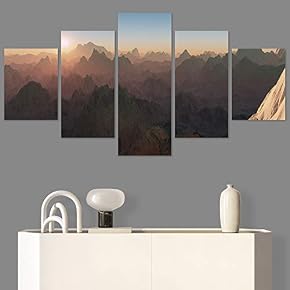 SIGNWIN 5 Panel Canvas Wall Art Modern Art...