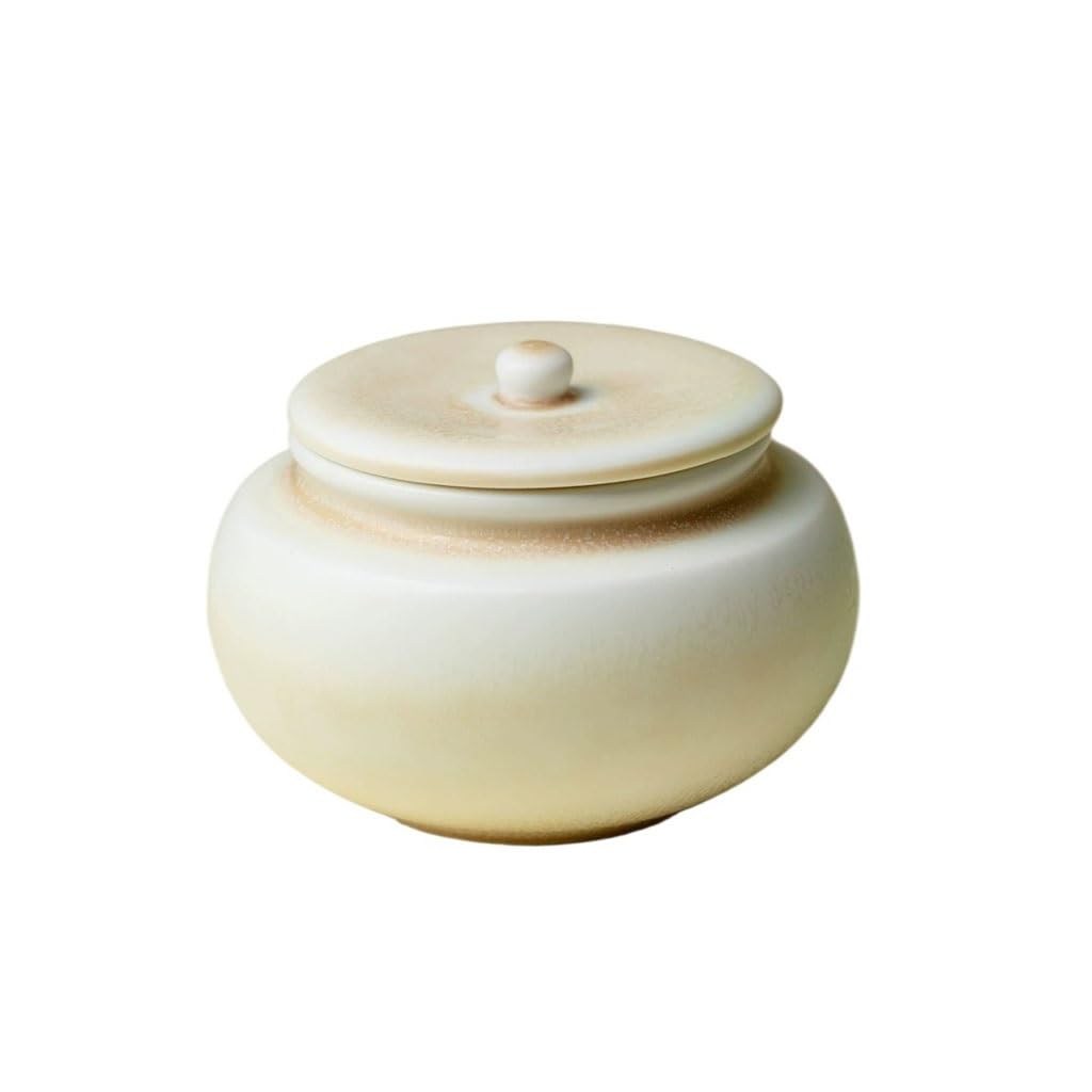 ENGENDER Tea Storage Jar Japanese Small Ceramic Sealed Storage Jar Simple Tea Ceremony