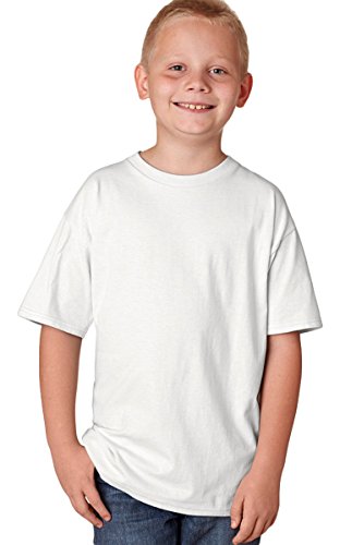 T-shirt coton enfant Hanes Nano-T blanc idéal pour l'école et le sport