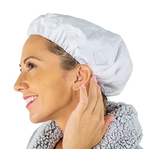 Vive No Rinse Shampoo Cap - (1 Pack) Soft Shower Caps with Conditioner - Scentless Hair Wash and Care - Disposable, Waterless and Microwavable - Perfect for Post-Surgery, Elderly and Rehabilitation