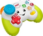 Fisher-Price Laugh & Apprendre le bébé & Jeu de jouets pour tout-petits & Apprendre le contrôleur Pretend jeu vidéo avec la musique & Lumières pour les âges 6+ Mois Version multilingue