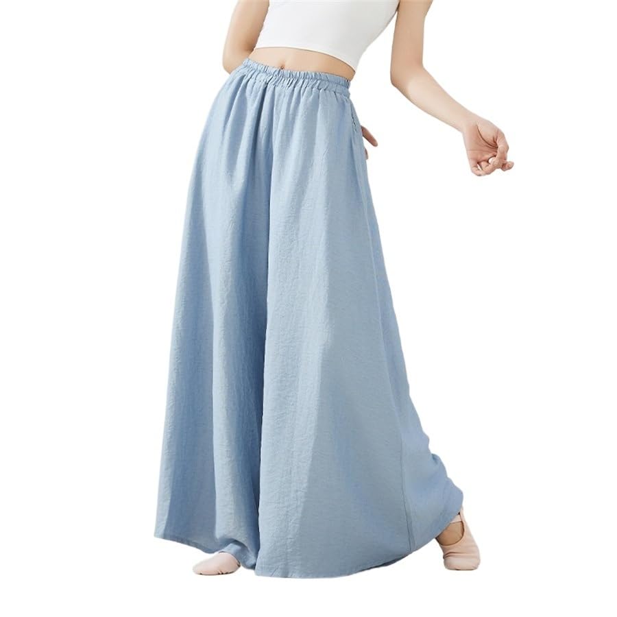 Pantalón de danza moderna para mujer en estilo de pierna ancha y ajuste cómodo para adultos