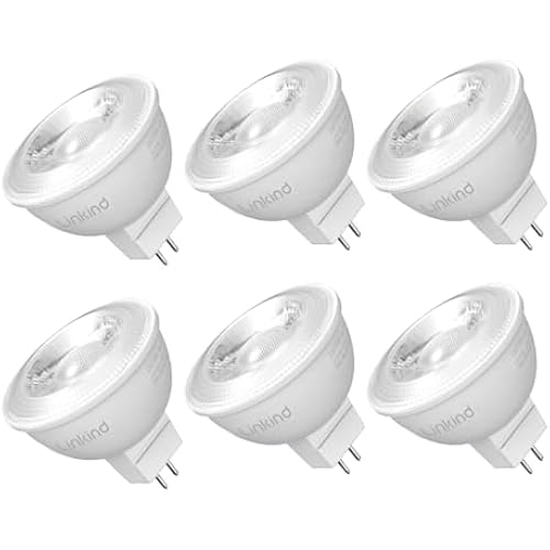 Linkind 6 Pack MR16 LED Bulbs Dimmable, 6.5W=70W 640lm 3000K GU5.3 Bi-Pin | 12V Low Voltage MR16 Bulbs 40° Beam Angle UL Listed for Spotlights, Recessed, Tracking, Landscape Lighting