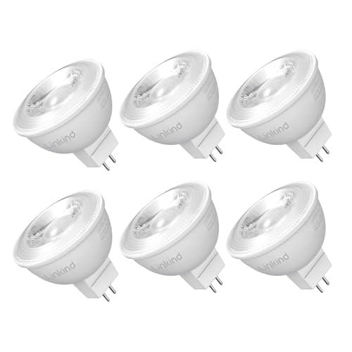 Linkind MR16 LED Bulb Dimmable, GU5.3 Bi-Pin Base LED Light Bulbs, 6.5W (70W Equivalent) 3000K Warm White 640lm MR16 LED Spot Lights, Recessed, Tracking Lights, 12V Low Voltage, 6 Packs by Linkind - Used condition - US$20.86
