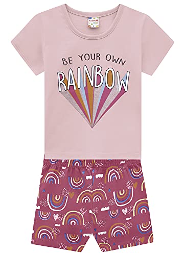 Conjunto Blusa e Short, Meninas, Brandili Club, Rosa Balé, 8