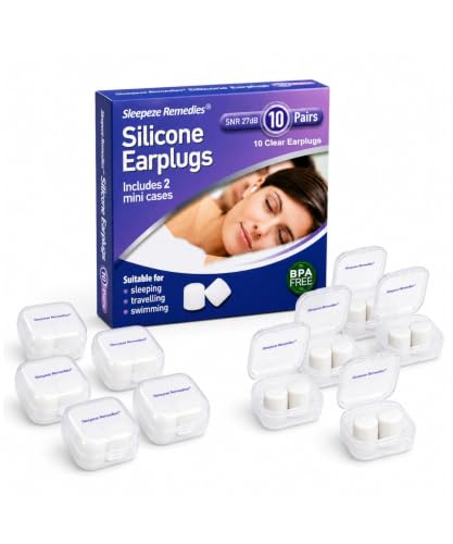 Image of Sleepeze Remedies Reusable Silicone Ear Plugs 10 x Clear