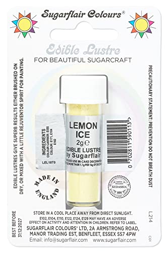 Sugarflair Edible Lustre Powder - Lemon Ice