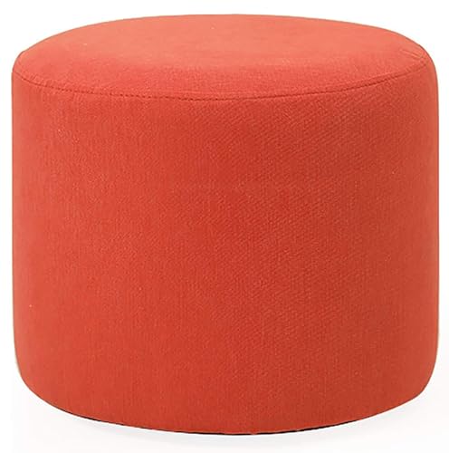 Reposapiés redondo otomano, banco pequeño extraíble de tela lavable, para el hogar, sala de estar, sofá, reposapiés, taburete de frutas, asiento para zapatos, madera maciza