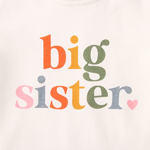 CM C&M WODRO Big Sister Toddler Shirt Promoted to Big Sister Announcement T-Shirt Gifts Little Girls Sibling Matching Outfits4