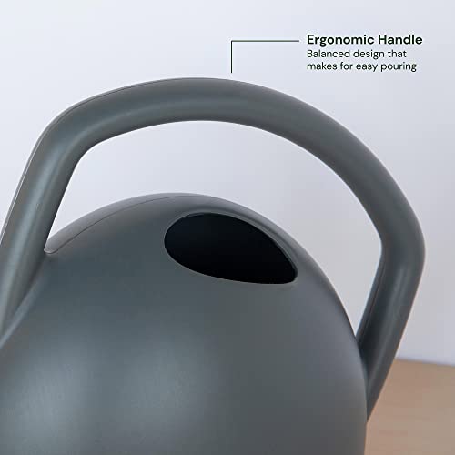 Bloem Rhino Watering Can: 2 Gallon Capacity - Charcoal - 100% Recycled Plastic Can, Easy Water Spout, One Piece Construction, For Indoor And Outdoor Use, Gardening #TOP1