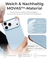 MOFT MOVAS Rahmen Hülle für iPhone 17 Pro für MagSafe, Ultra Dünner und Ultra Schutz - TPU-Eck Schutz mit Weiches Veganes Leder，0.75 mm (0.03 in) Ultra Slim（Soothing Mist + Sunrise） – Ansicht 5