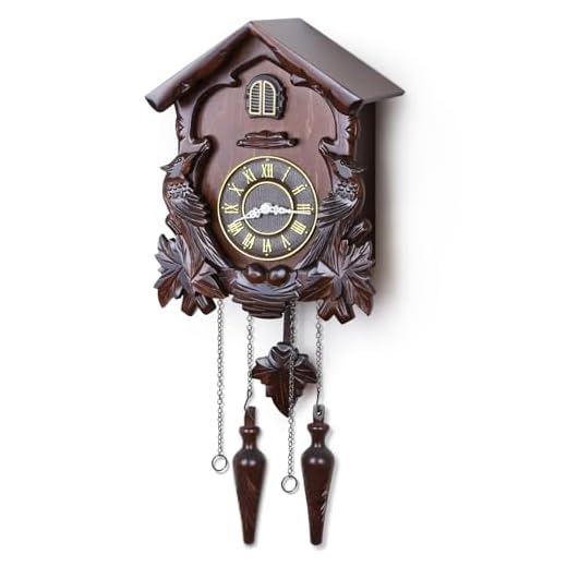 Kendal Cuckoo Clock Large Vintage Wall Clock Handcrafted Wood Cuckoo Clock House Home Decor with Singing Bird & Birds Live in Tree Houses Decoration MX222