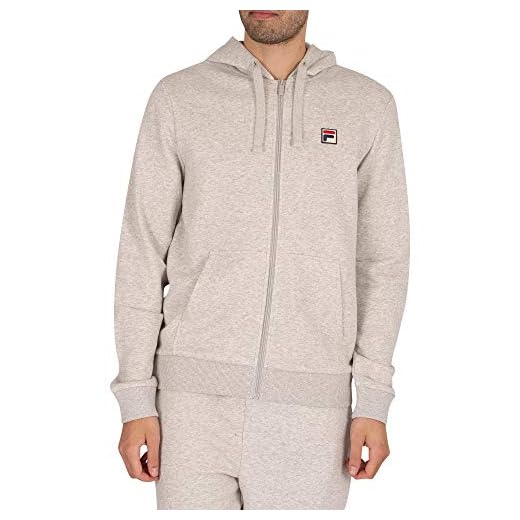 Fila Herr Melvin Essential Hoodie med dragkedja, Grå, S