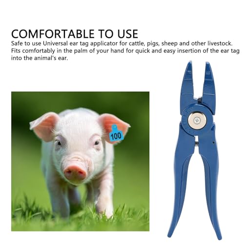 Aplicador de Etiqueta Auricular, Alumínio Premium Universal Gado Cabra Porco Ovelha, Marcação Auricu