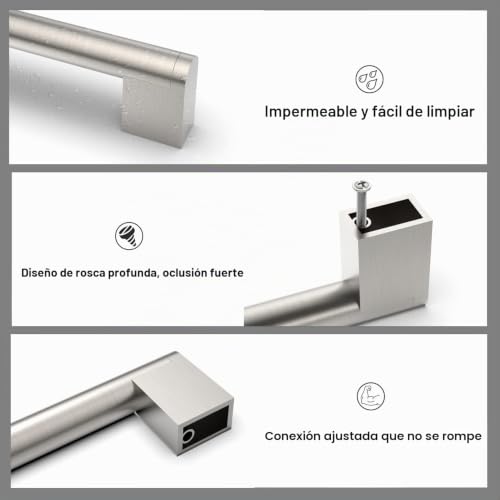Miniatura 5 de Amerdeco 10 Pieza Tiradores Cocina 128mm Tiradores Armarios Plata Tirador Puerta Tiradores Cajones De Acero Inoxidable Manillas Tiradores Para Muebles Tirador Puerta Corredera Uk038