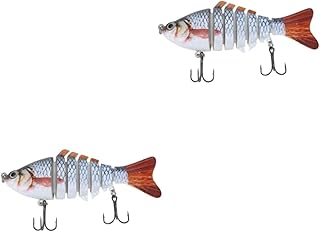 INOOMP 2pcs Fishing Baits Bass Lures Fishing Lures for Bass Fishing Gear Bass Fishing Lures Artificial Lures Bionic Bait 10cm Fishing Lures