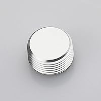 Vista 5 de Aluminio 1/4 "1/4 pulgadas NPT rosca macho Allen cabeza enchufe de tubería, plateado, paquete de 2