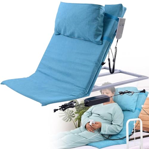 Bed Wedges Lifting Cushions,Electric Adjustable Sit-up Back Rest Reclining - Adjustable Medical Pillow Lifter with Removable Headrest for Neck Head Lumbar Support Bed Wedge