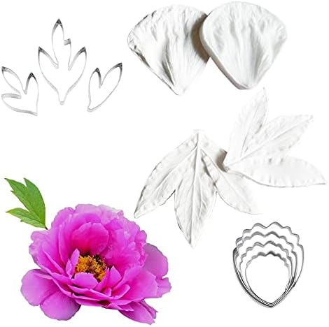 Miniatura 1 de Molde de silicona de flores y hojas de peonía, molde de fondant, herramientas de decoración de pasteles, Gumpaste de chocolate, molde de Sugarcraft