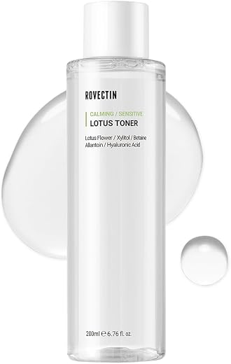 ROVECTIN Calming Lotus Water Toner - pH4.7 Extra Soothing and Hydrating for Trouble Care | 40% Lotus Flower Extract for Pu...