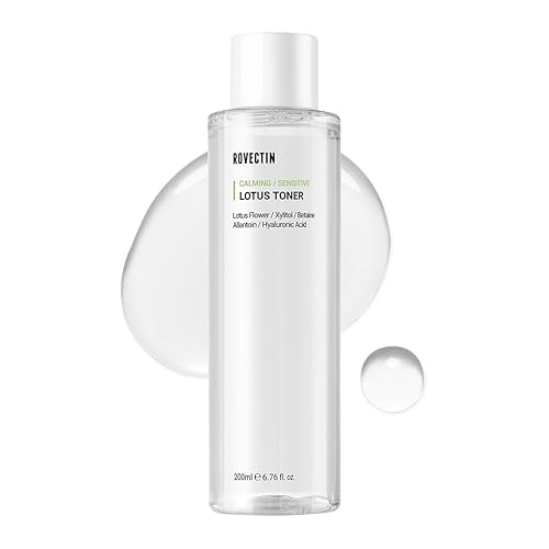 ROVECTIN Tónico de agua calmante Lotus  pH 4.7 extra calmante e hidratante para problemas de cuidado  40% extracto de flor de loto para purificar