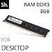 Sh. 8GB DDR3 1600MHz RAM UDIMM Desktop – CL11 1.5V PC3-12800 240-Pin – Unbuffered Non-ECC DIMM Arbeitsspeicher – DDR3 8 GB Speicher Modul für Desktop PC Computer